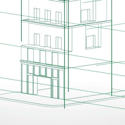 3d animation of a building being assembled