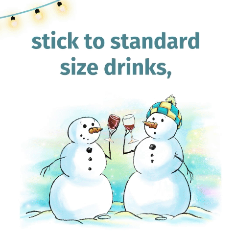 an animation of snowmen. some are drinking too much, and others are trying to take care of them